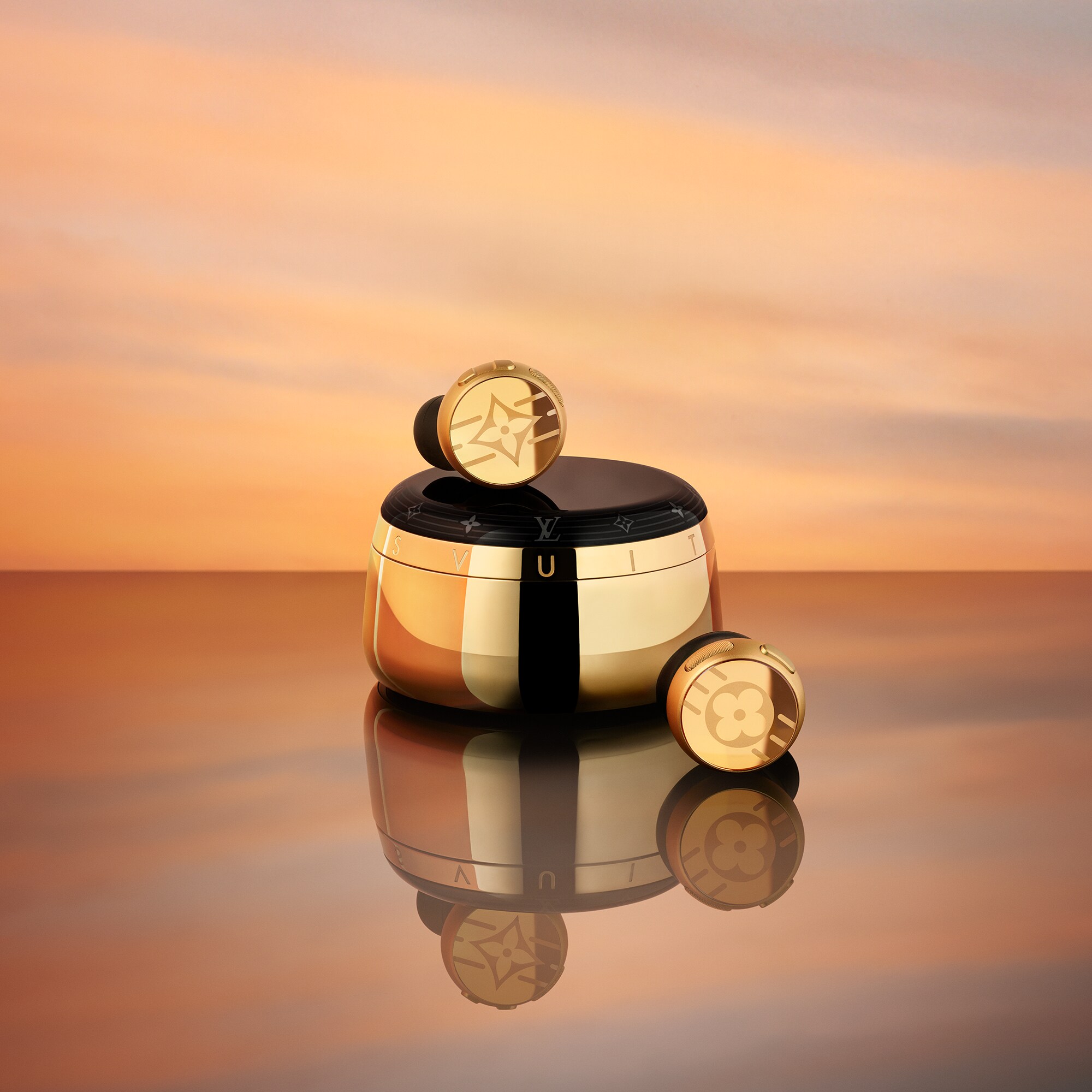 イヤホン Louis Vuitton Horizon Earphones ルイ・ヴィトン ホライゾン ライト・アップ イヤホン シルバー ｜ルイ